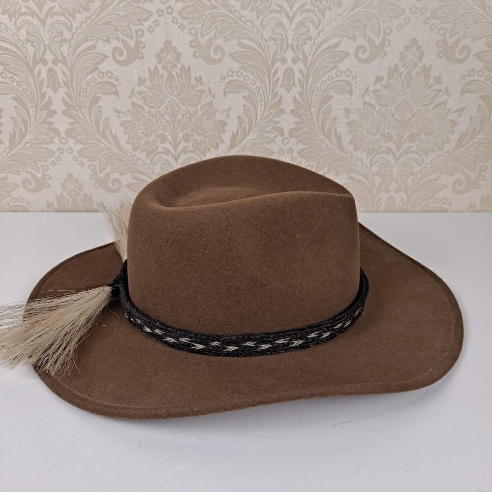 Bailey Switchback Size Medium Brown 100% Wool Fel… - image 6